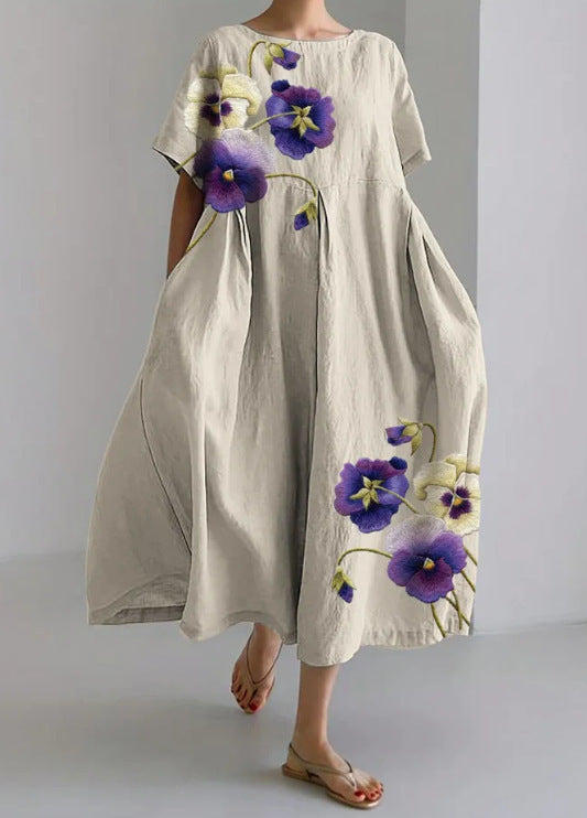 Women's Elegant Casual Printed Short Sleeve Dress