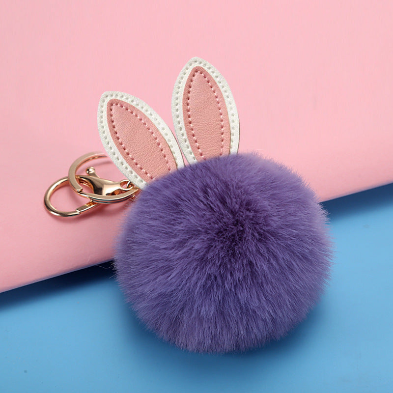 Girl's Schoolbag Fuzzy Ball Pendant Small Gift