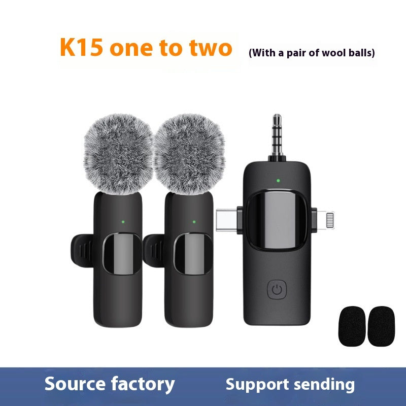 Wireless Collar Clip Microphone Three-in-one Three Connector Mini Microphone 35 Hole