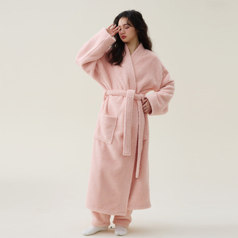 Coral Fleece Thickened Men's And Women's Nightgown