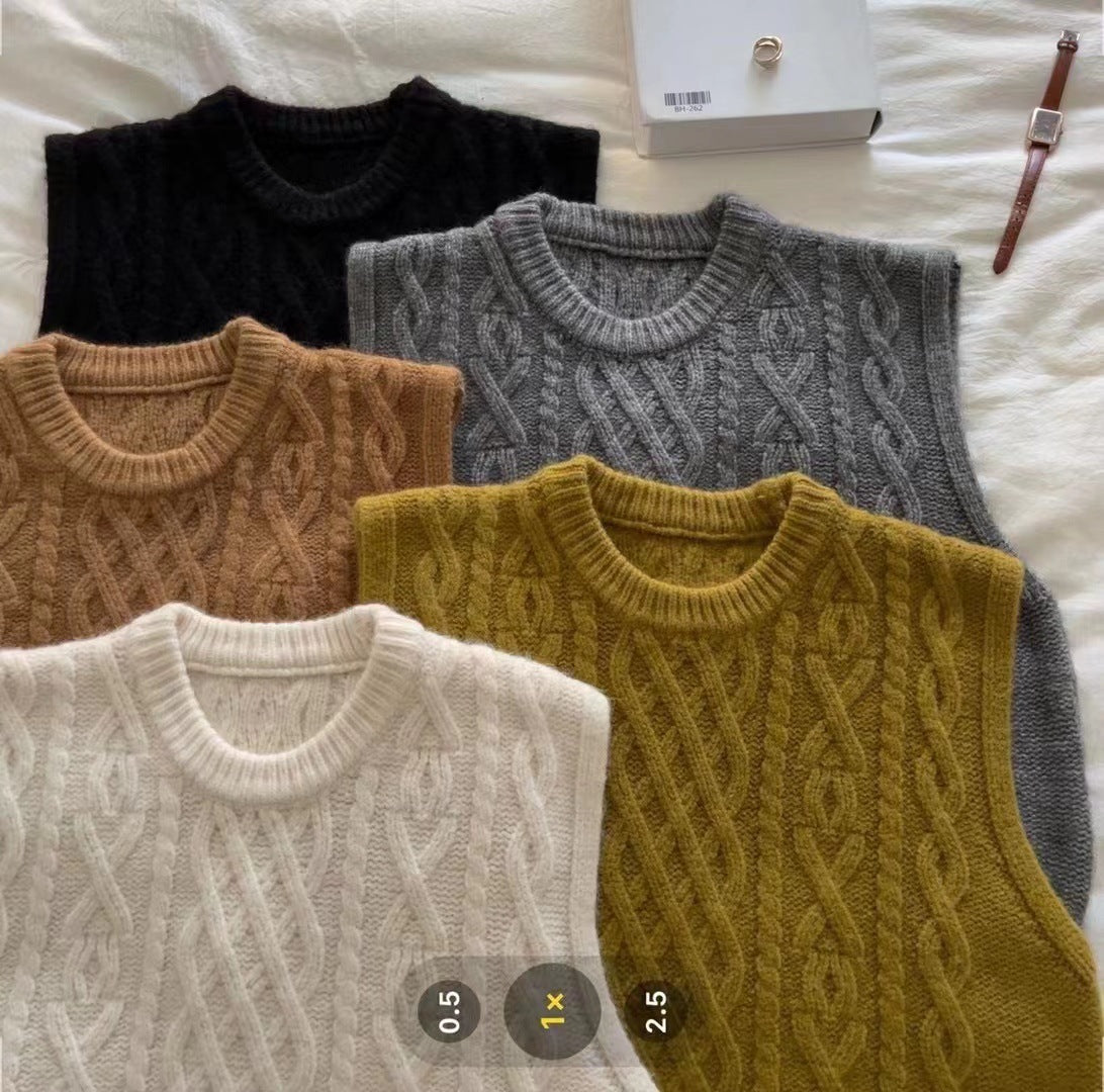 Women's Heavy Industry Retro Knitted Vest