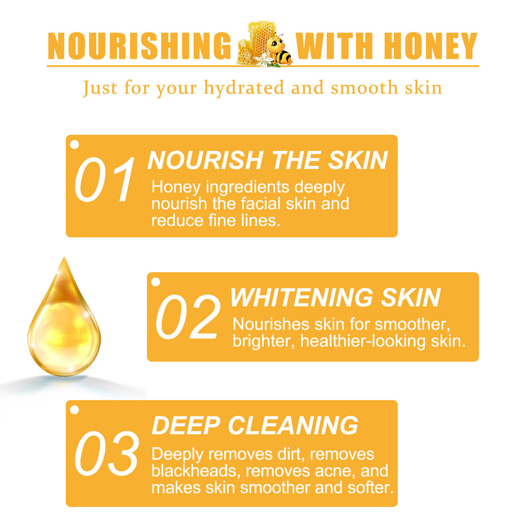Honey Tearing Mask Nourishing Moisturizing Acne Skin Blackhead Removal Fading Wrinkle Firming