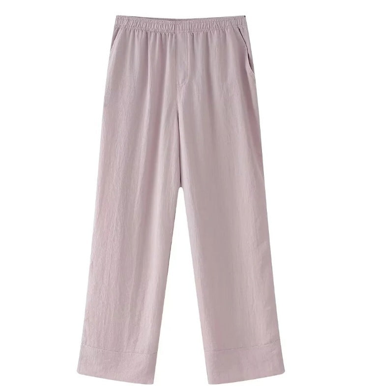 Casual Loose Tied Pajamas Trousers Suit