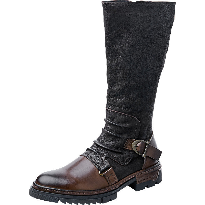 Men's Fashion Leather Tall Leather Boots