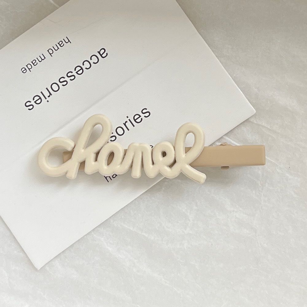 French Advanced Classic Style Letters Side Cropped Hair Clip Hairpin