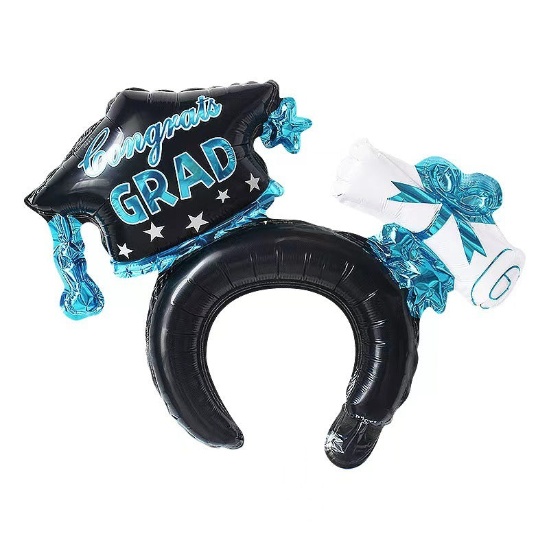 Cartoon Aluminum Film Headband Balloon Graduation Season