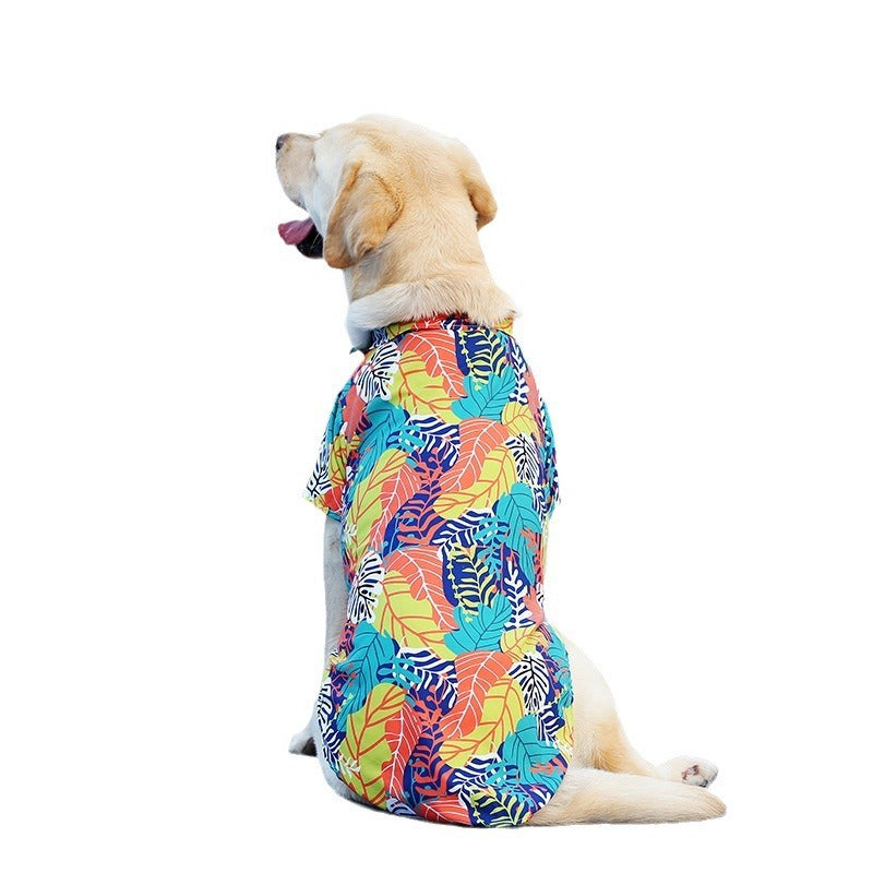 Pet Clothes Teddy Bichon Pomeranian Jarre Aero Bull Cat Dog Summer Thin Large Dog Pet Hawaiian Shirt