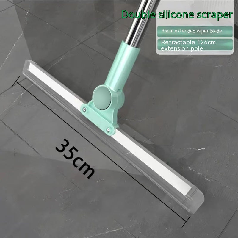 Floor Scraper Double-sided Silicone Retractable Broom