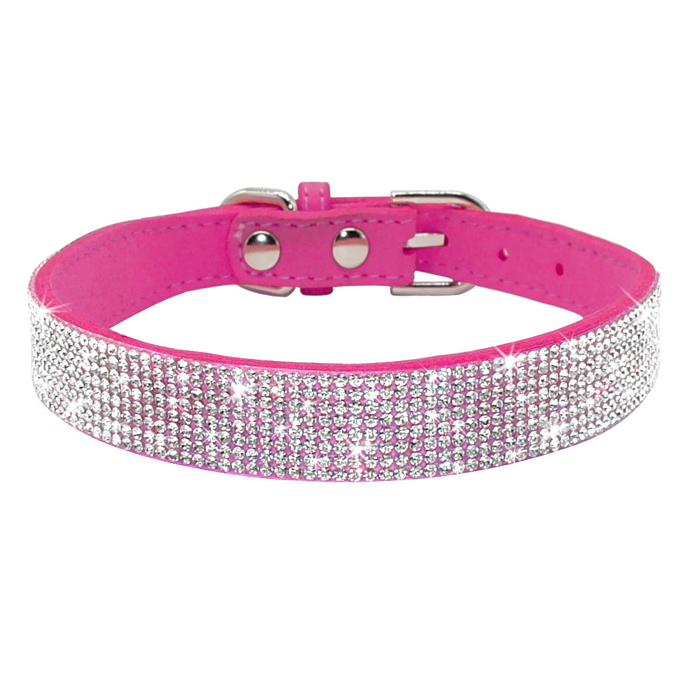 Shiny Hot Rhinestone Dog Cat Comfortable Korean Velvet Pet Leash