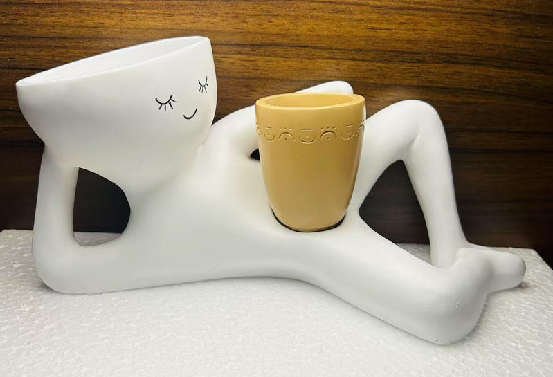 Weird Small Indoor Flowerpot Drain Hole Desktop With Stopper Small Pot Decoration Ornaments