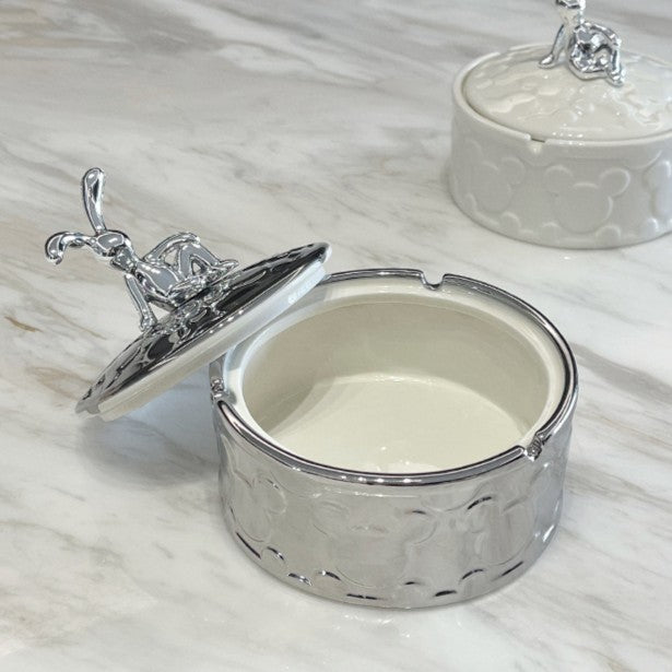 Ceramic Ashtray With Cover For Household Use