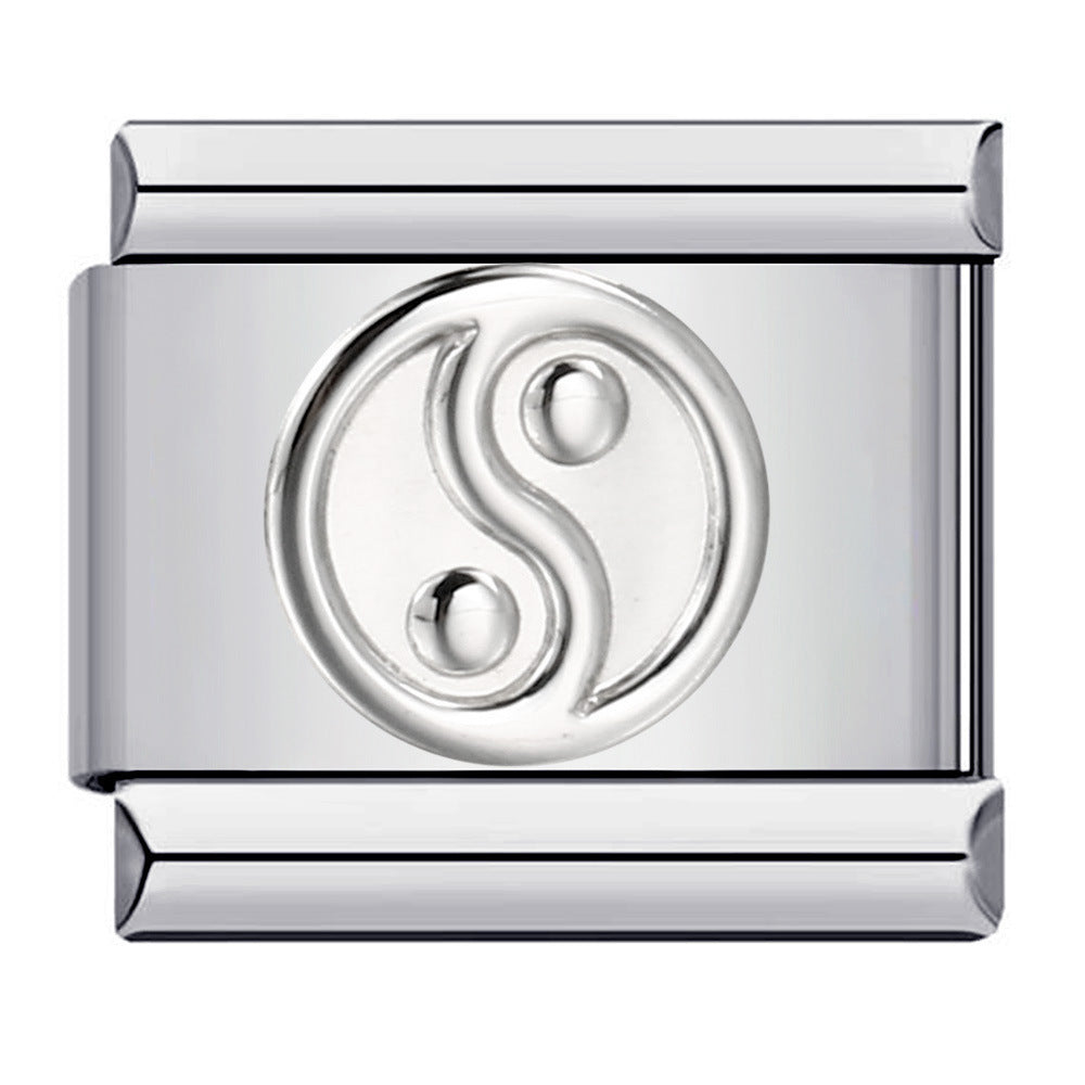 DIY Italian Module Bracelet Titanium Steel Gold Plated