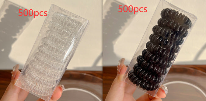 9 Boxed Gradient Gray Phone Line Hair Ring