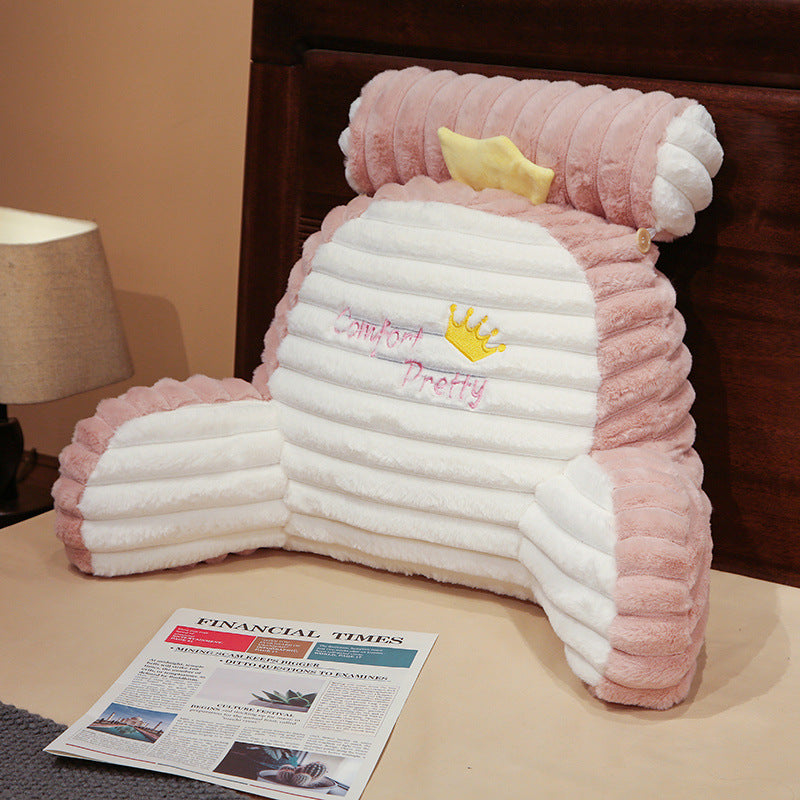 Cartoon Artificial Rabbit Fur Large Backrest Balcony Couch Pillow Removable And Washable