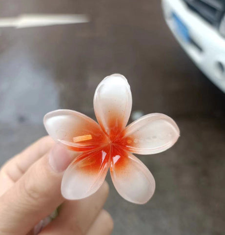 4cm Sweet Girl Plumeria Rubra Barrettes