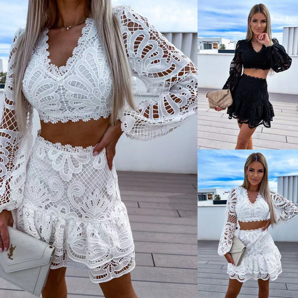 Women's Lace Fashion Embroidery Suit