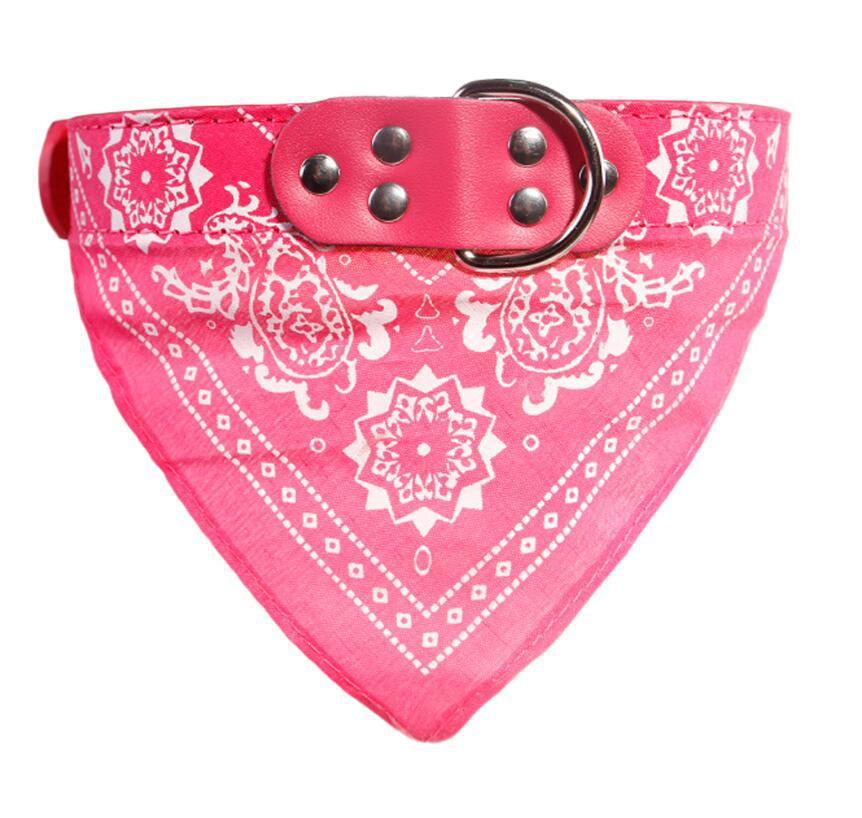 Printed triangle scarf saliva towel small dog collar