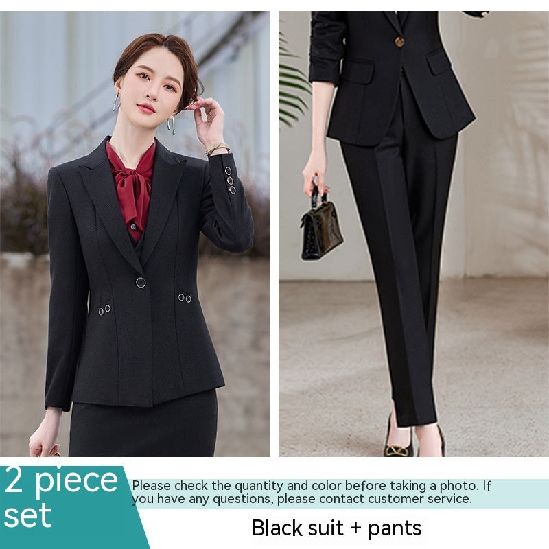 Women's Professional Fashion Casual Suit Pants Set