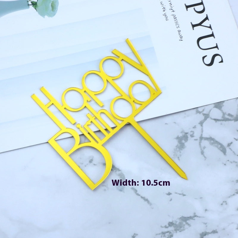 Acrylic Cake Decorative Creative LOVE LOVE Heart