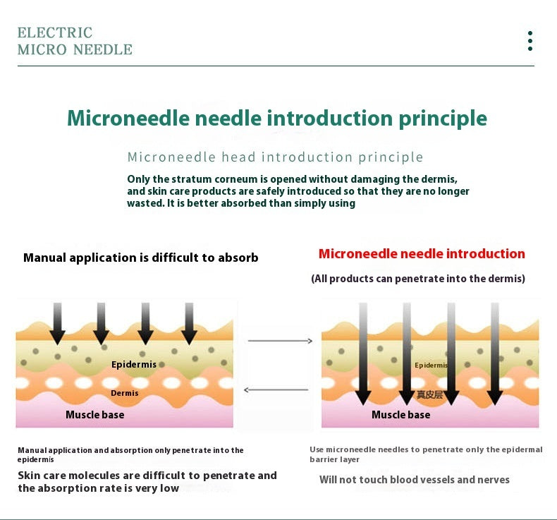 Portable Manual Lanury Roller Stamp Microneedle