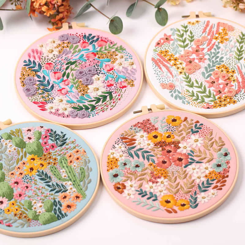 Flower Flower Clumps Embroidery Diy Material Package