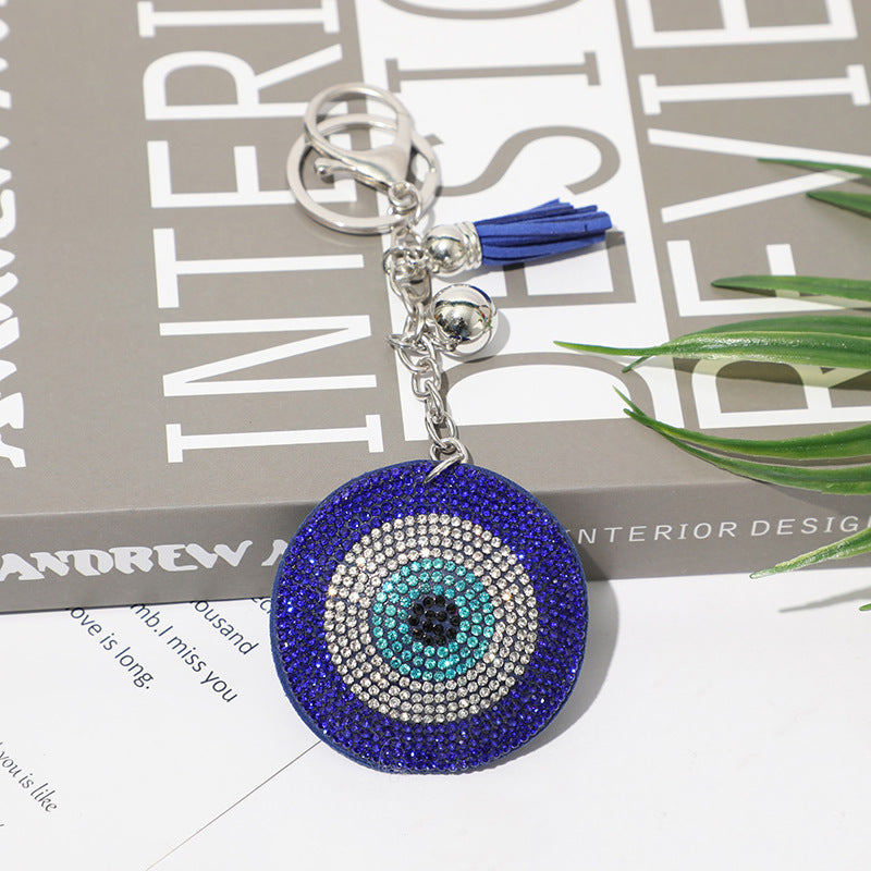 Fashion Simple Rhinestone Eye Keychain