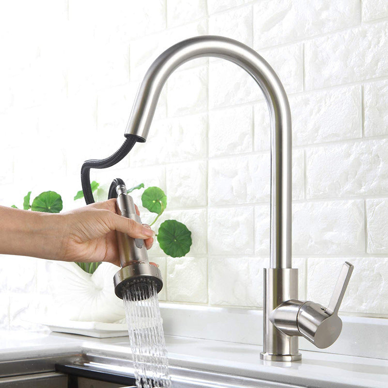 Kitchen Faucet Shower Hot And Cold Pull-out