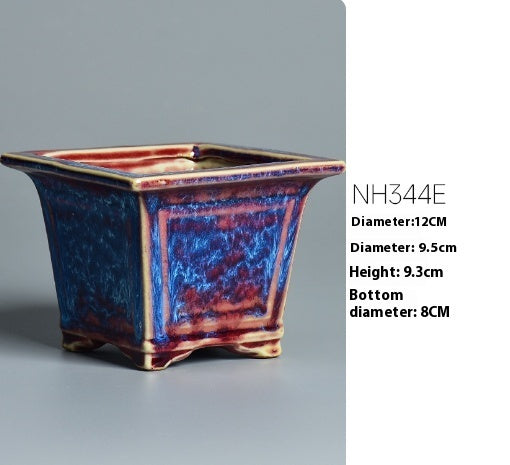 Household Green Plant Creative Jun Kiln Ceramic Flower Pot