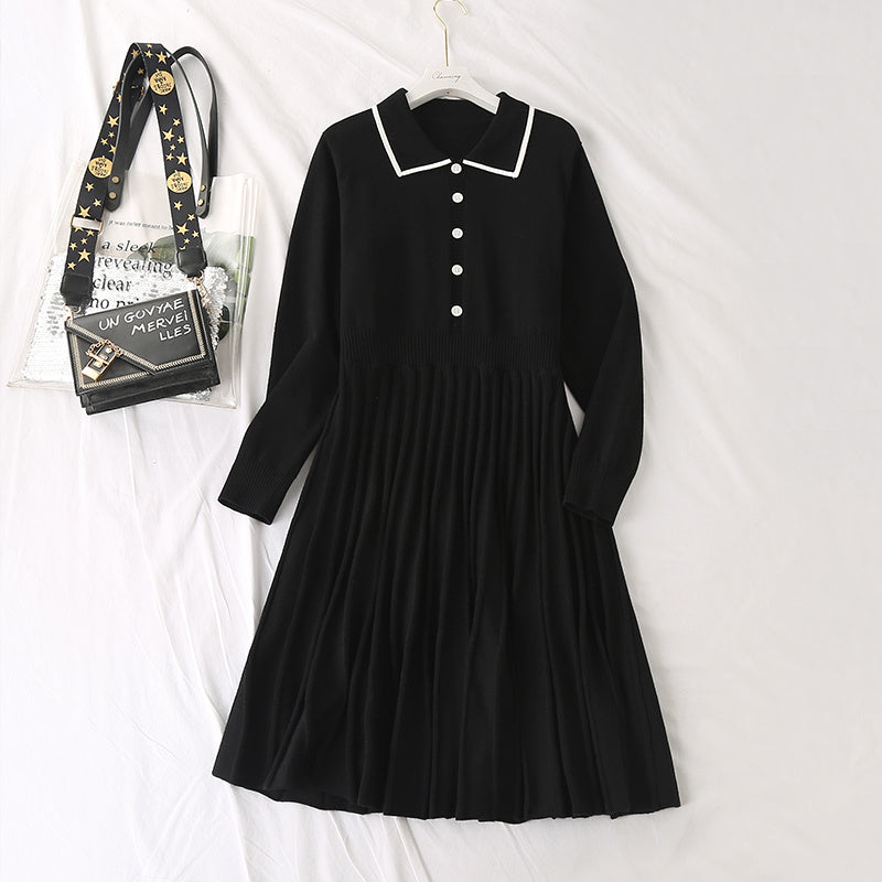 Plus fat long sweater dress