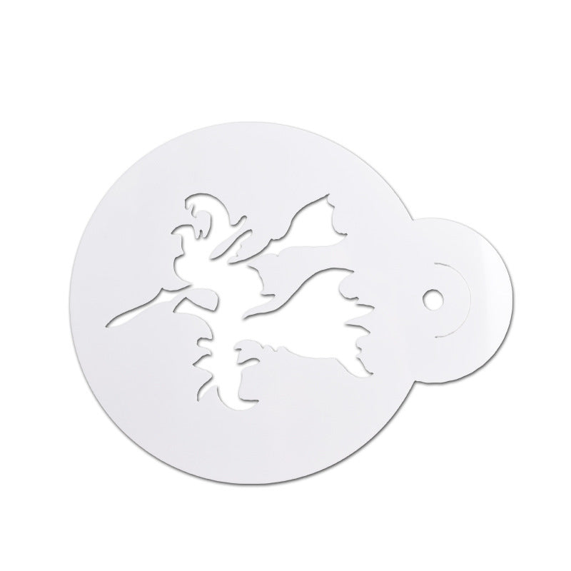 6 PCs Set Halloween Coffee Mold For Spraying Decoration Castle Spider Witch Latte Art Model Bat Castle Pumpkin Stencil