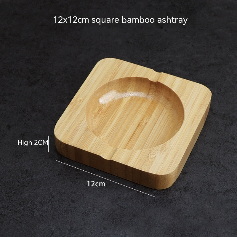 Creative Square Wooden Solid Wood Ashtray