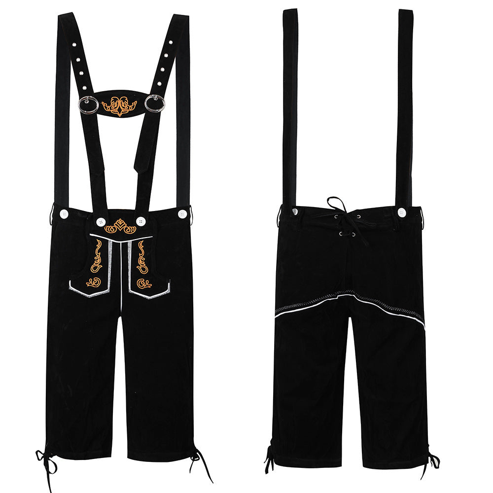 Beer Festival Clothing Adult Men's And Women's Suspenders Middle Pants 7 Pants