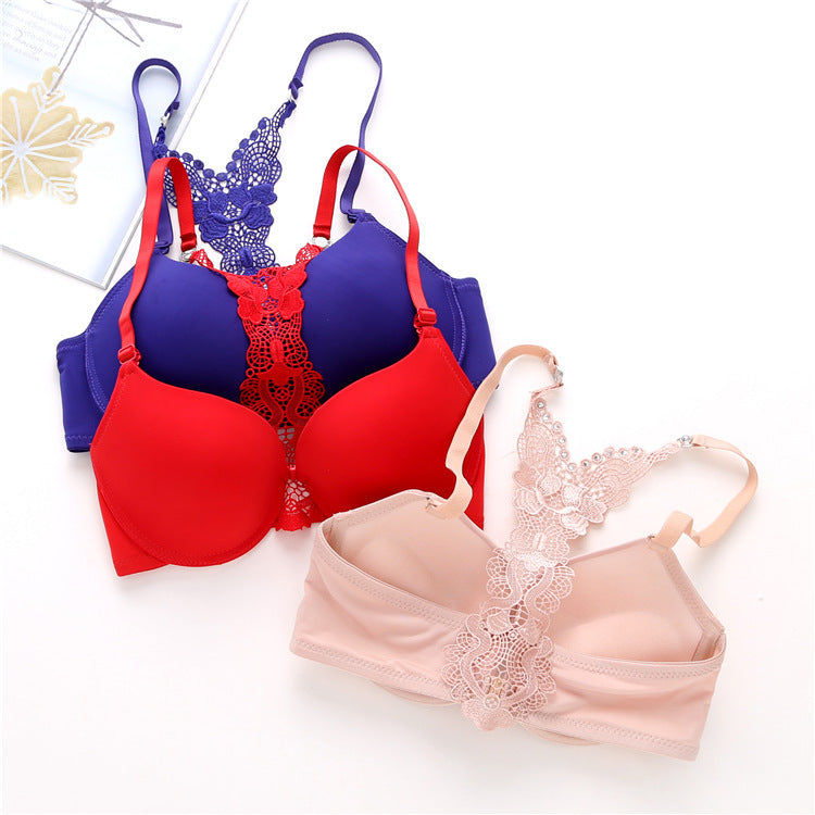Front Closure Y-type Beauty Back Girls Push Up Bra