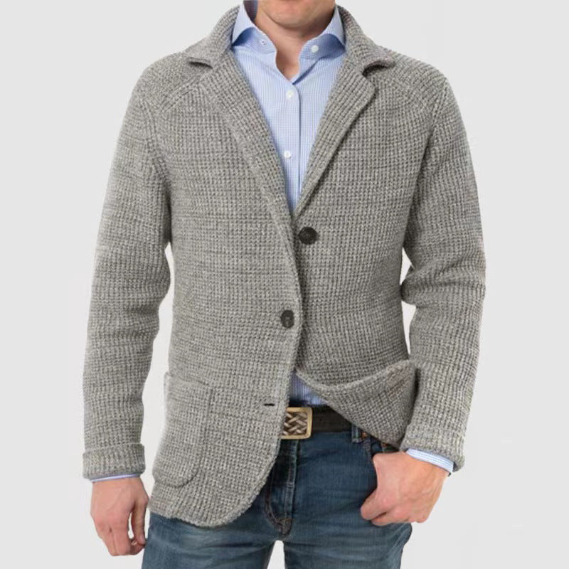 Stand Collar Cardigan Suit Casual Knitted Jacket