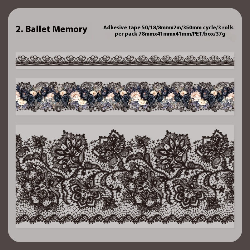 Flower Season Series Lace Hand Account DIY Decorative Stickers