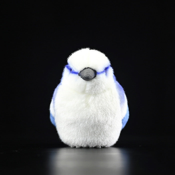 Gray Blue Tit Fat Chirp Plush Toy