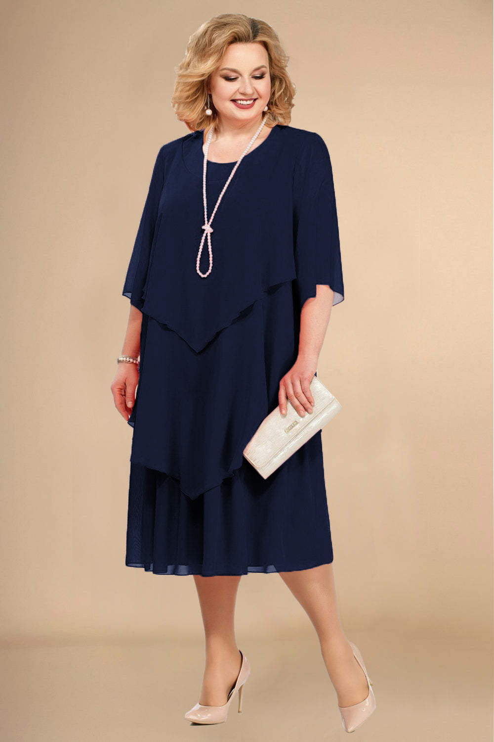 Chiffon Plus Size Mom Beach Dress