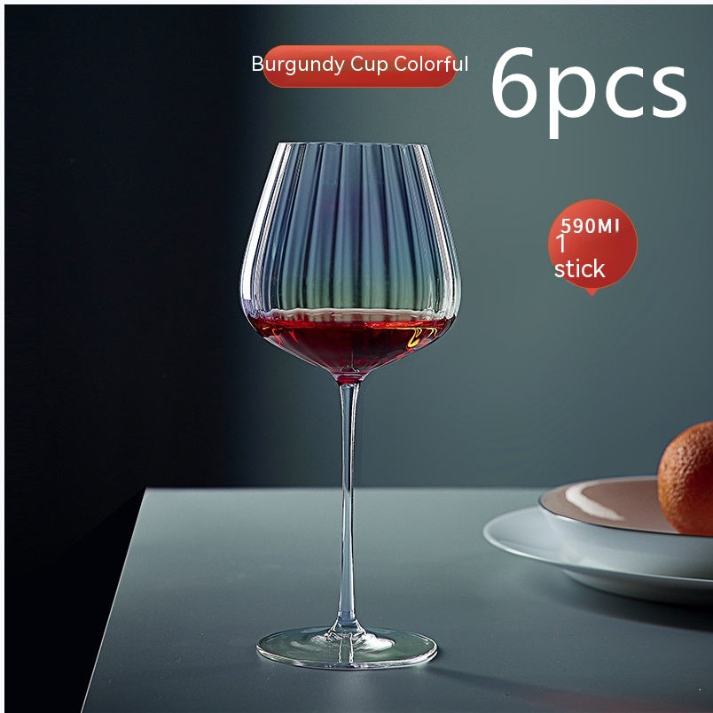 Rainbow Burgundy Crystal Red Wine Glass