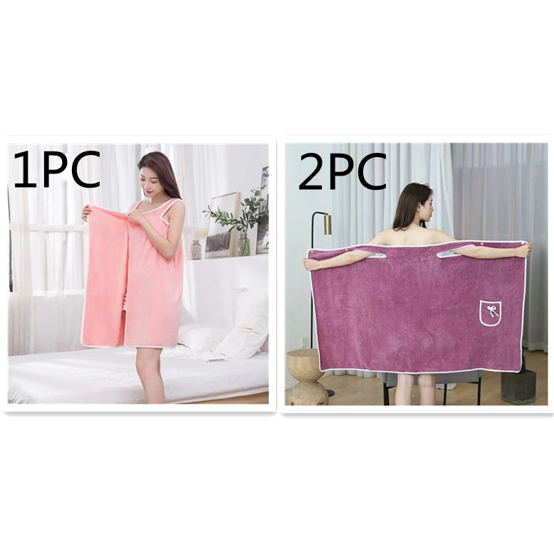 Coral Fleece Bath Skirt Pure Cotton Soft Water-absorbing Thickened Covered Bathrobe Chest-wrapped