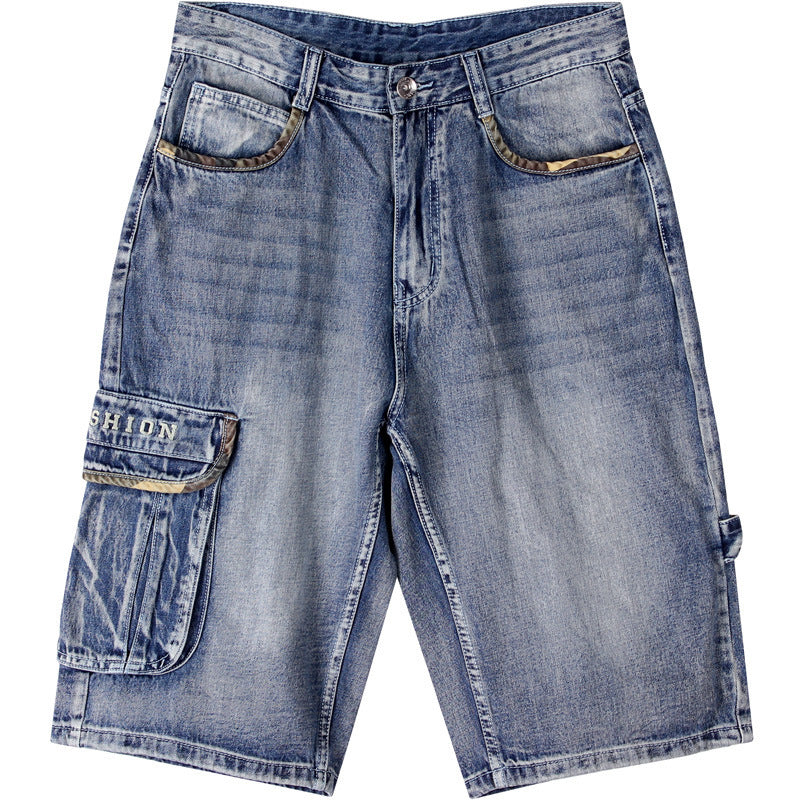 Multi-pocket Hip-hop Denim Shorts