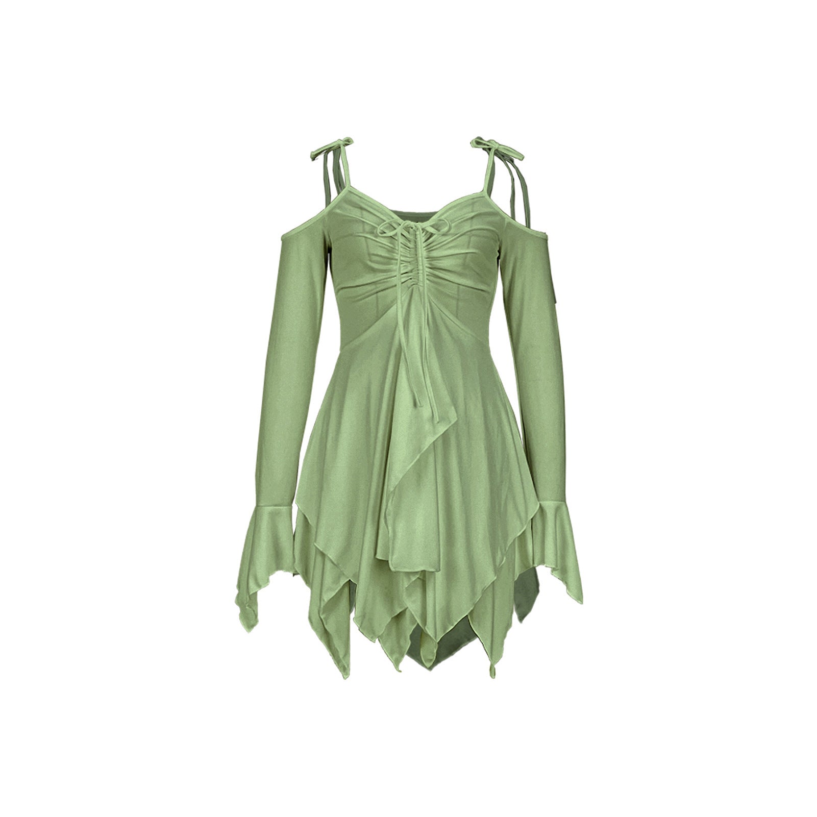 European And American Women's Clothing Irregular Spaghetti-strap Dress