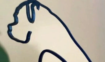 Simple Metal Dog Art Sculptured Ornaments Home Decoration