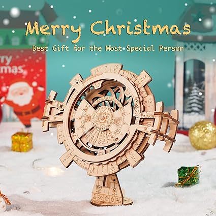 ROBOTIME 3D Puzzles Perpetual Calendar Wooden Model Kits Brain Teasers Sets LK201
