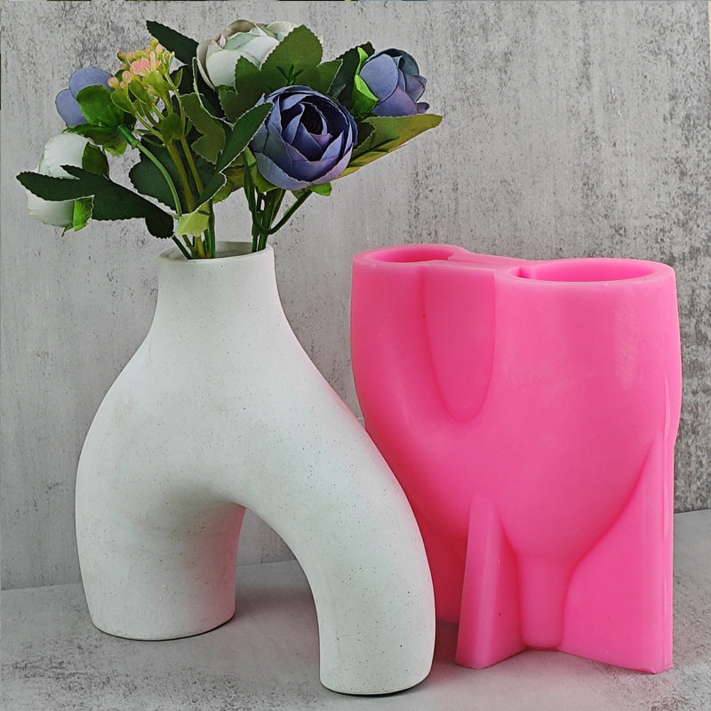 Twisted U-shaped Irregular Vase Silicone Mold