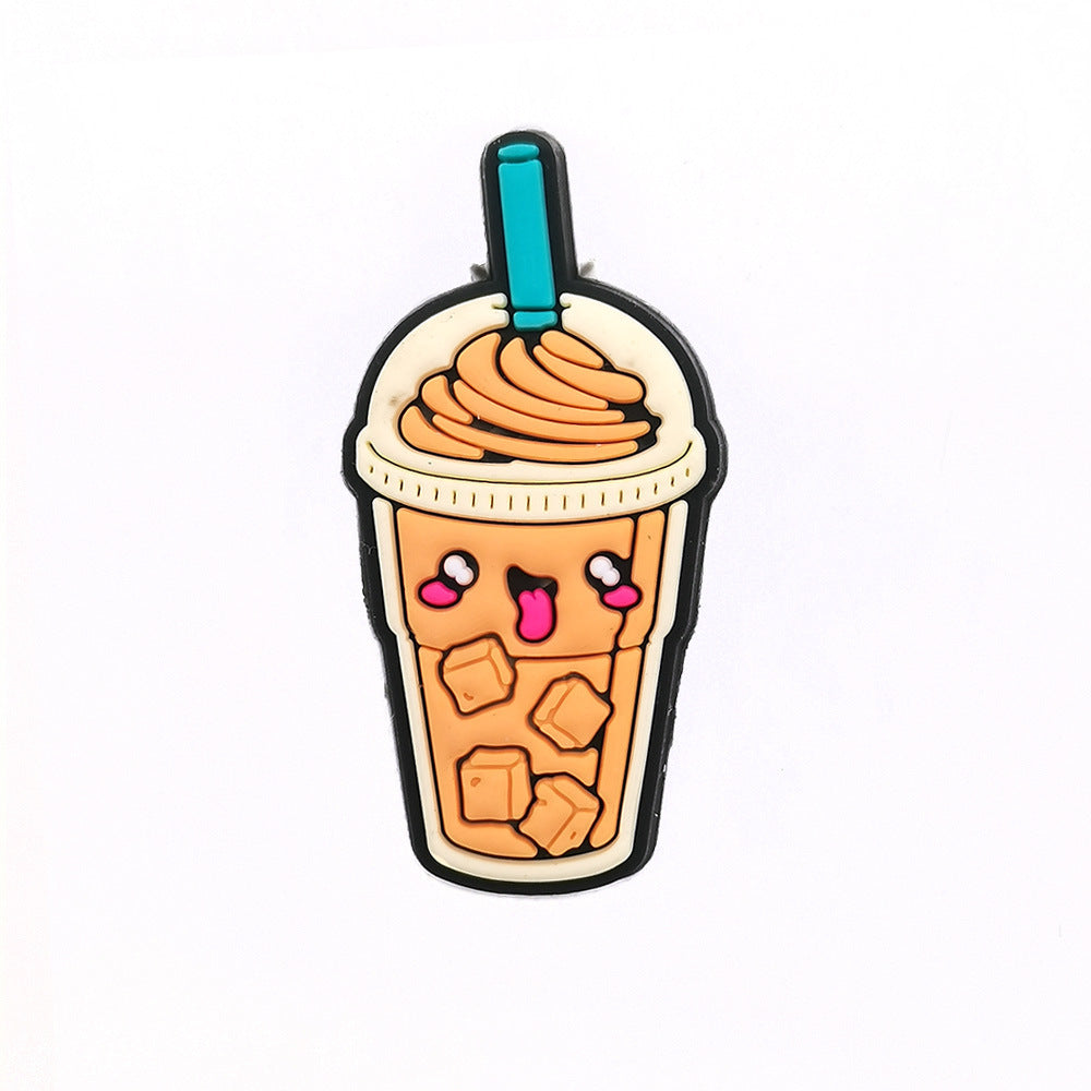 Cartoon Food Hole Shoes Shoe Ornament Shoe Buckle PVC Eva Sandals Decorative Accessories