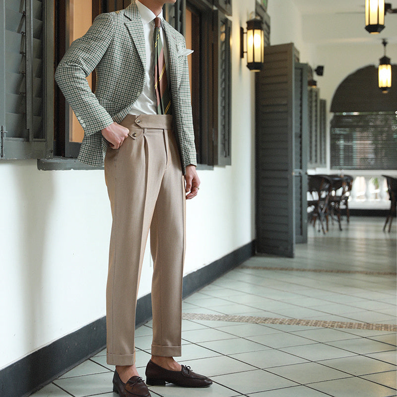 Men's Business All-match Non-iron Anti-wrinkle Paris Button Suit Pants