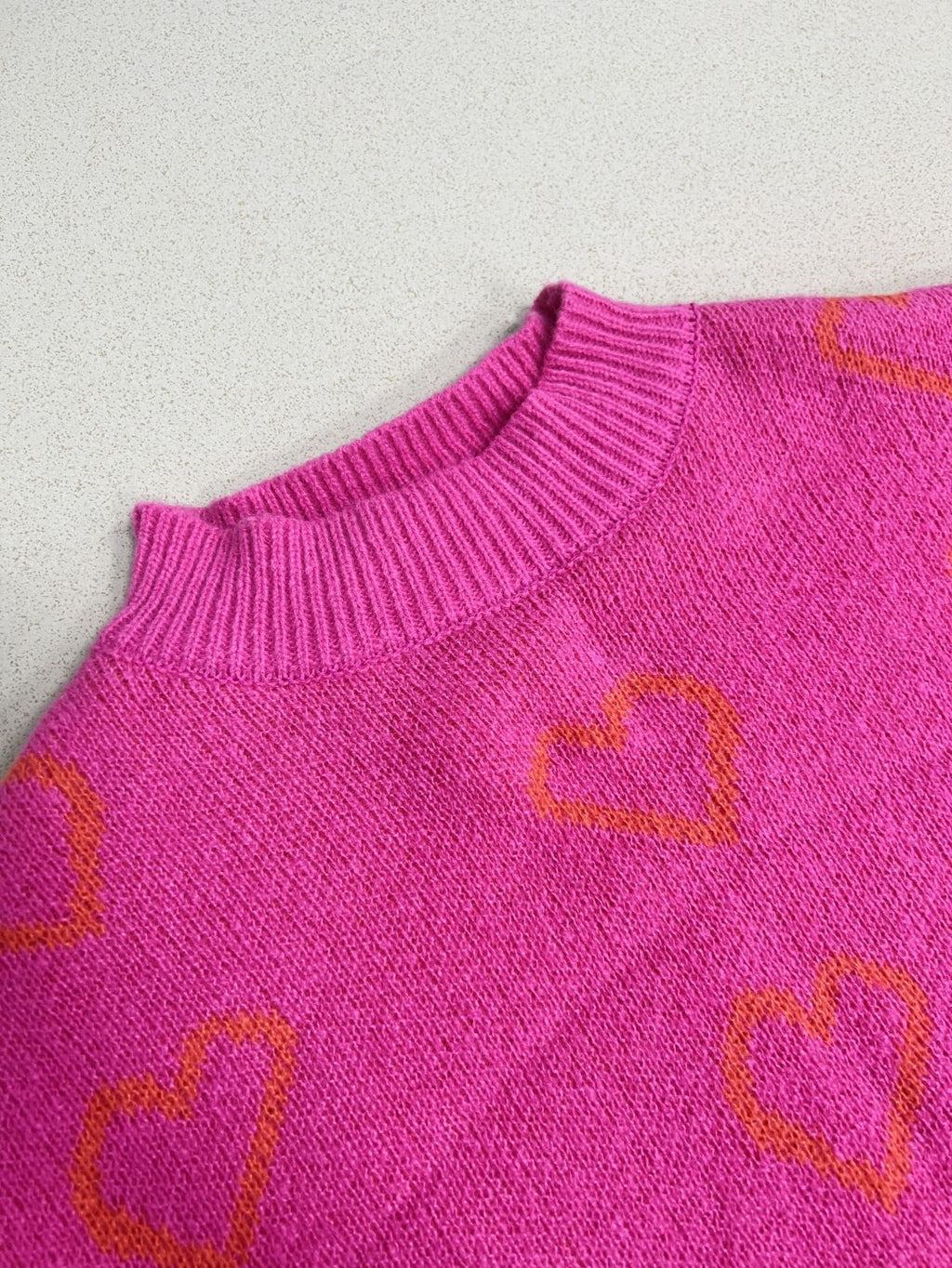 Foreign Trade Cross-border Hot Christmas Knitted Loose Heart-shaped Jacquard Sweater