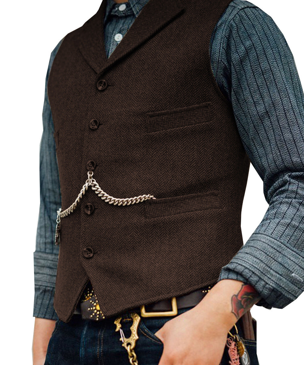 New Men's Groom Slim Casual Suit Vest