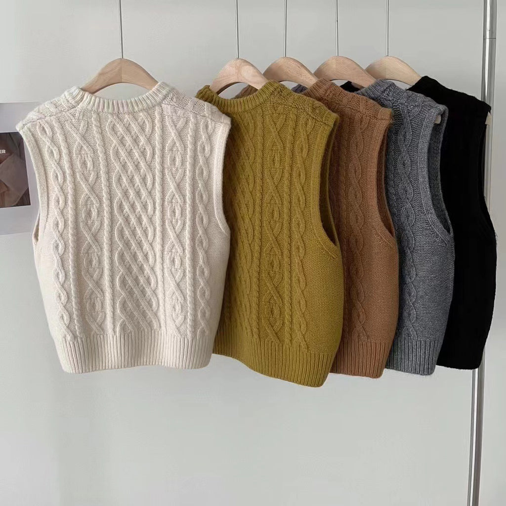 Women's Heavy Industry Retro Knitted Vest