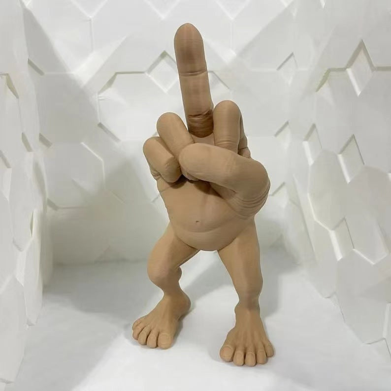 Creative Funny Middle Finger Mannequin Leg Resin